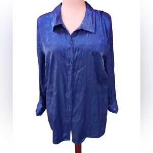 Studio 1940 Shimmering Blue Button-Down Shirt